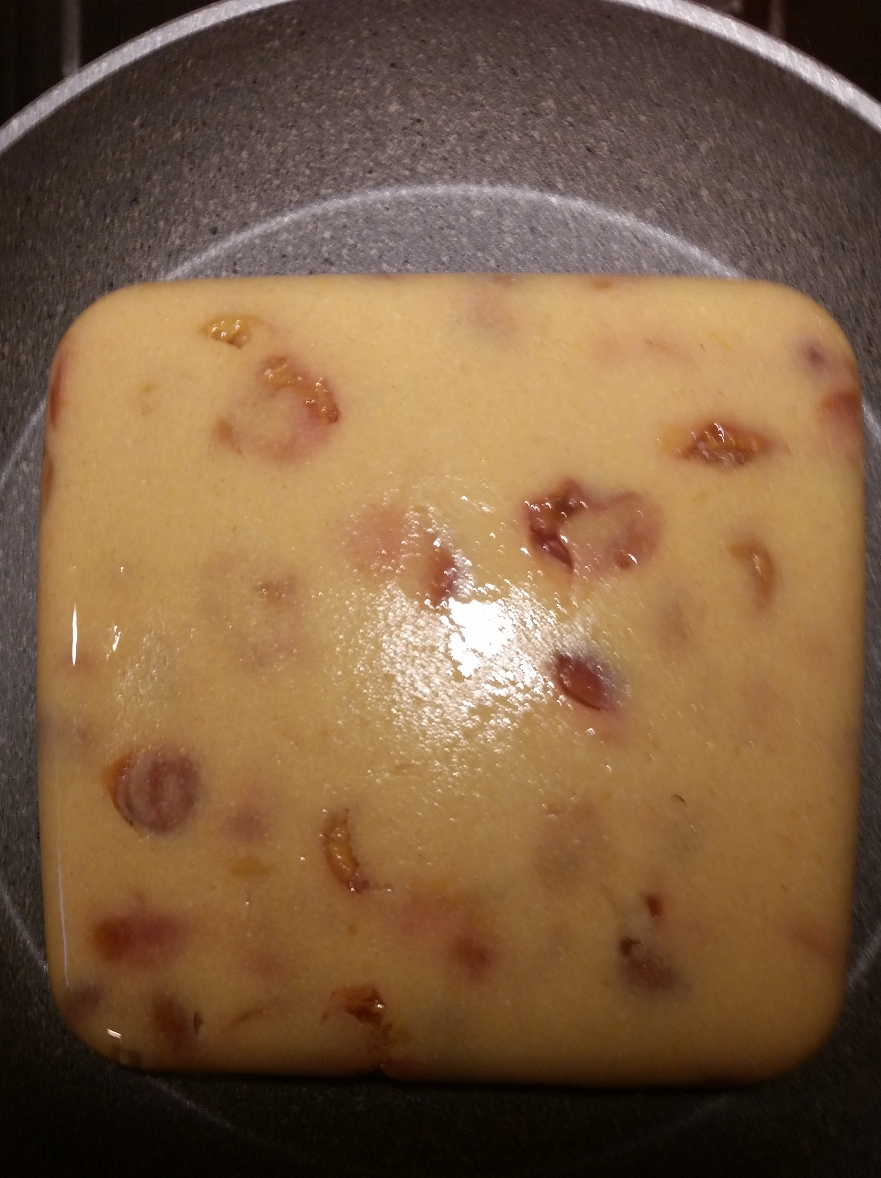Homemade cherry polenta